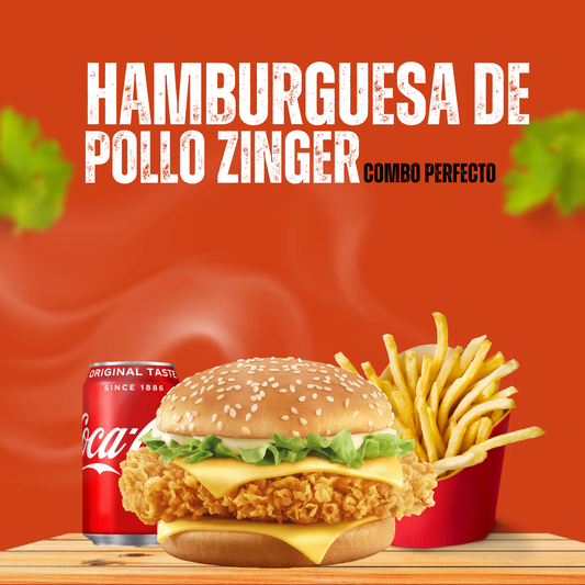 Hamburguesa de Pollo Zinger – Combo Perfecto